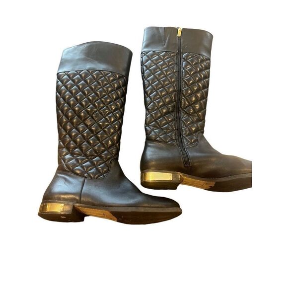 Vince Camuto Black Leather Riding Boots size 10 - Picture 7 of 13